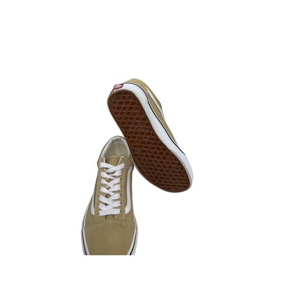 VANS Shoes Classic Canvas Old Skool Low Top Tan Sneakers Size Youth 3.5 - Picture 3 of 5